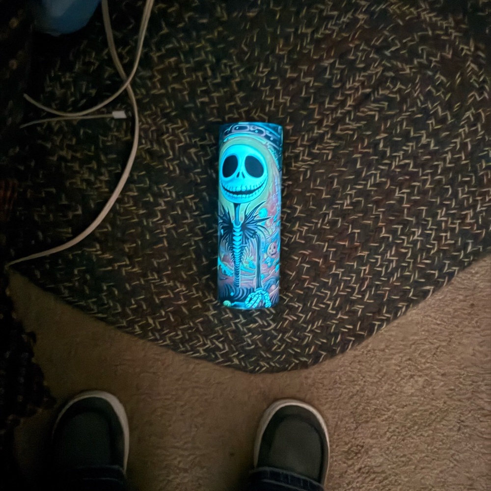Jack Skellington Glow in the dark 20 oz tumbler